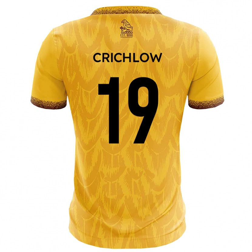 Danxen Kinderen Kane Crichlow #19 Geel Bruin Thuisshirt Thuistenue 2025/26 T-Shirt België