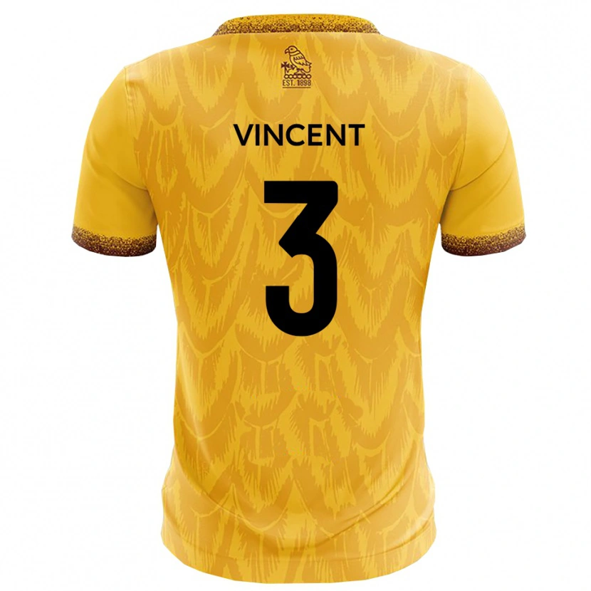 Danxen Kinderen Liam Vincent #3 Geel Bruin Thuisshirt Thuistenue 2025/26 T-Shirt België