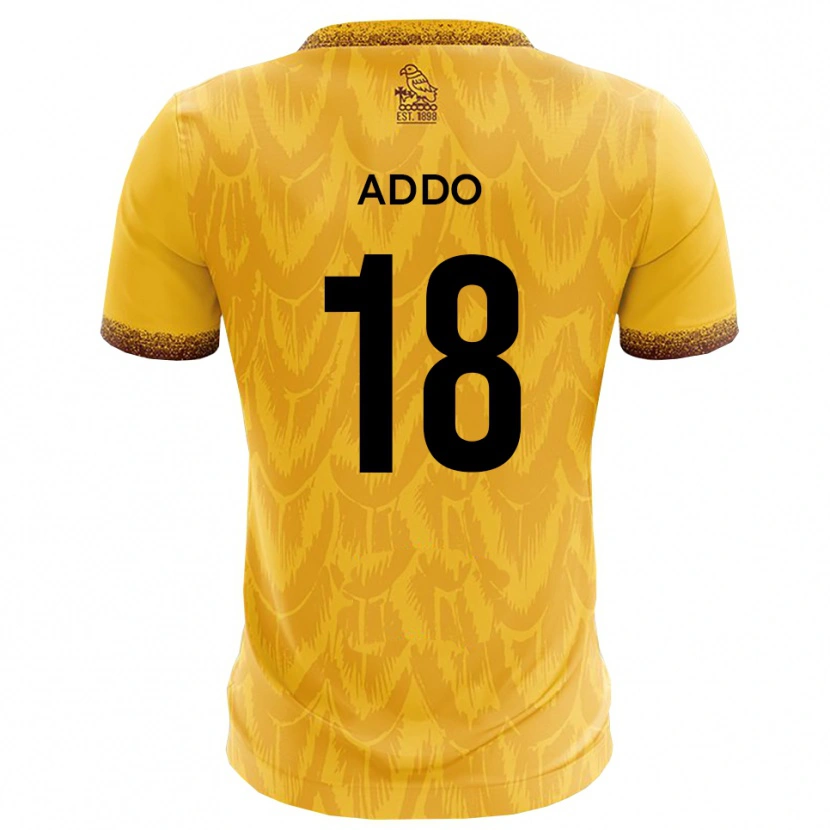 Danxen Kinderen Samuel Addo #18 Geel Bruin Thuisshirt Thuistenue 2025/26 T-Shirt België