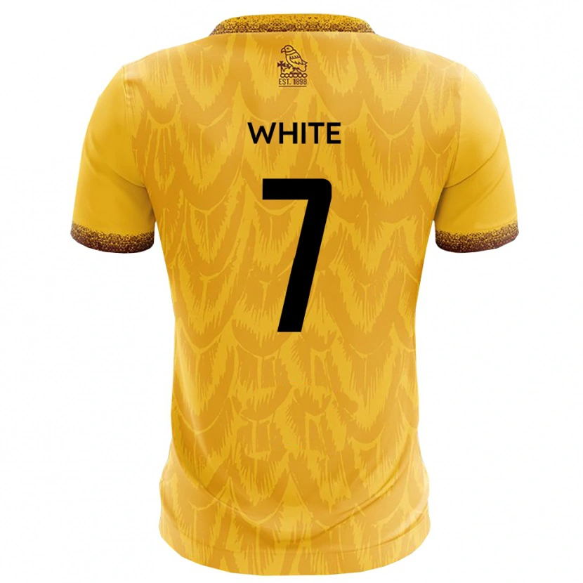 Danxen Kinderen Jaiden White #7 Geel Bruin Thuisshirt Thuistenue 2025/26 T-Shirt België