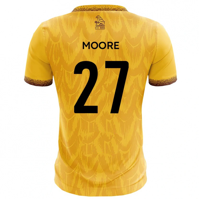 Danxen Kinderen Liam Moore #27 Geel Bruin Thuisshirt Thuistenue 2025/26 T-Shirt België