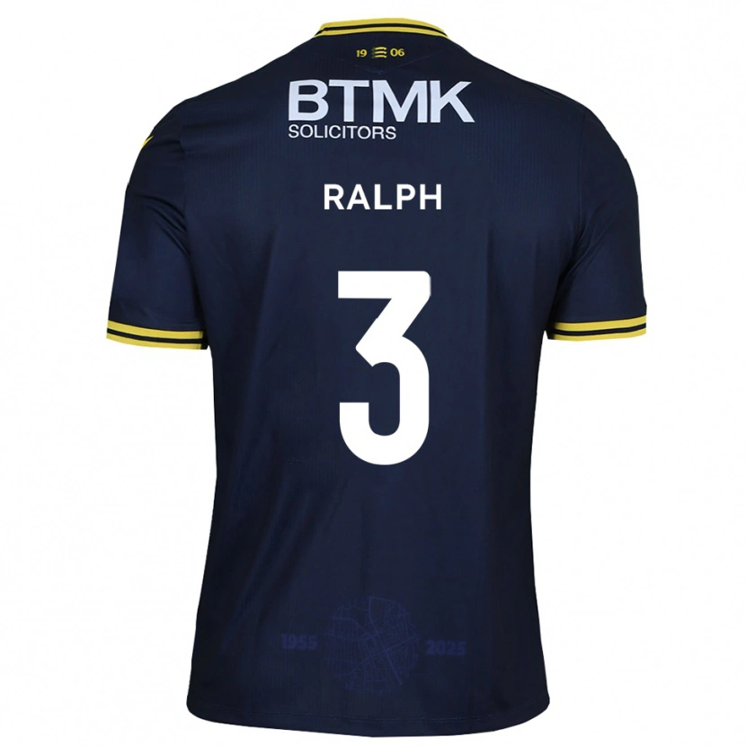 Danxen Kinderen Nathan Ralph #3 Marine Geel Thuisshirt Thuistenue 2025/26 T-Shirt België