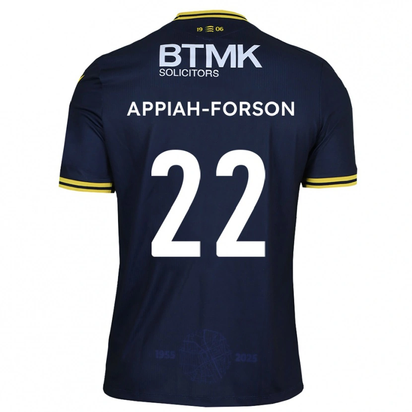Danxen Kinderen Keenan Appiah-Forson #22 Marine Geel Thuisshirt Thuistenue 2025/26 T-Shirt België
