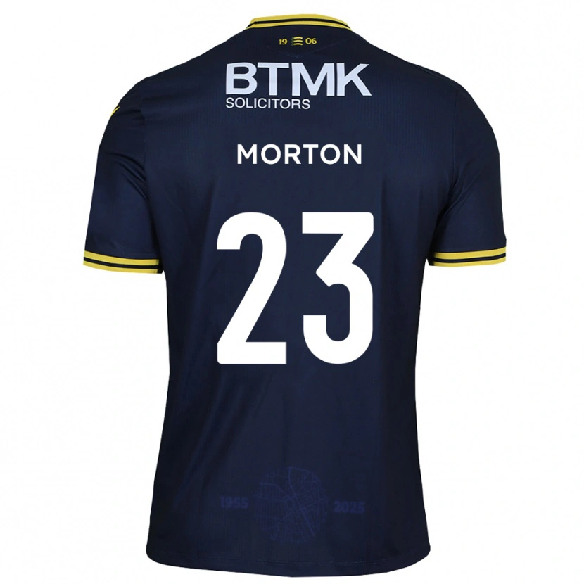 Danxen Kinderen James Morton #23 Marine Geel Thuisshirt Thuistenue 2025/26 T-Shirt België