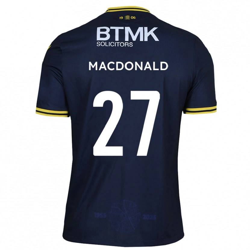 Danxen Kinderen Beau Macdonald #27 Marine Geel Thuisshirt Thuistenue 2025/26 T-Shirt België