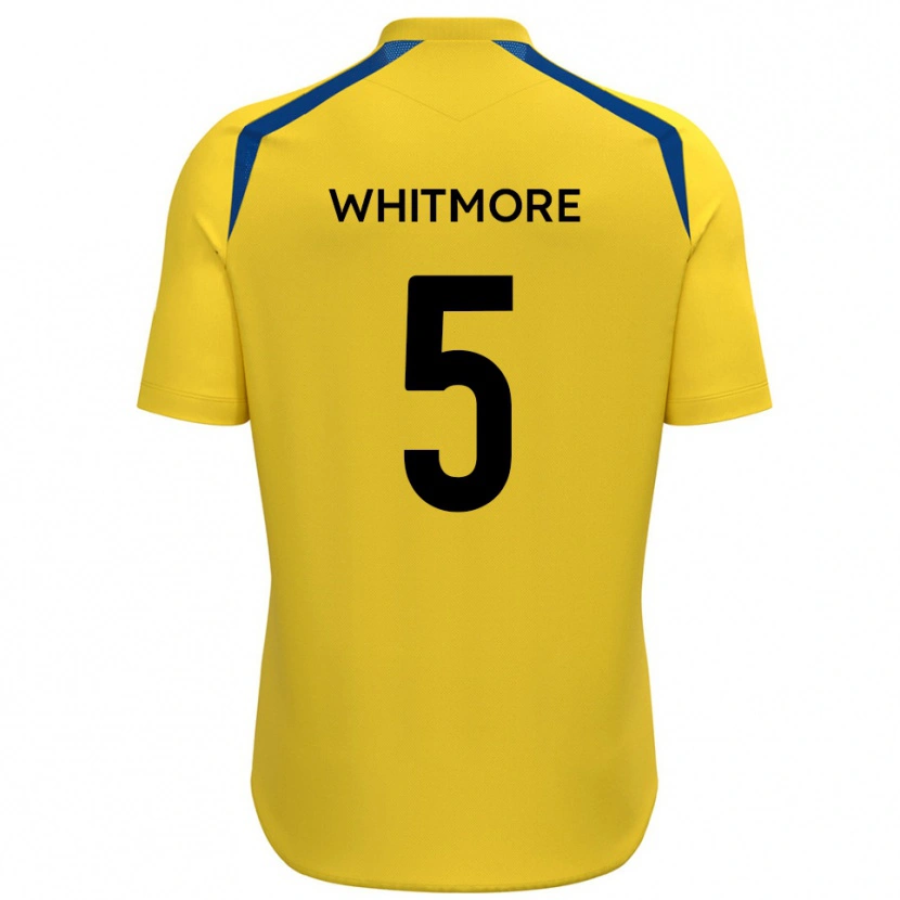 Danxen Kinderen Alex Whitmore #5 Geel Blauw Thuisshirt Thuistenue 2025/26 T-Shirt België