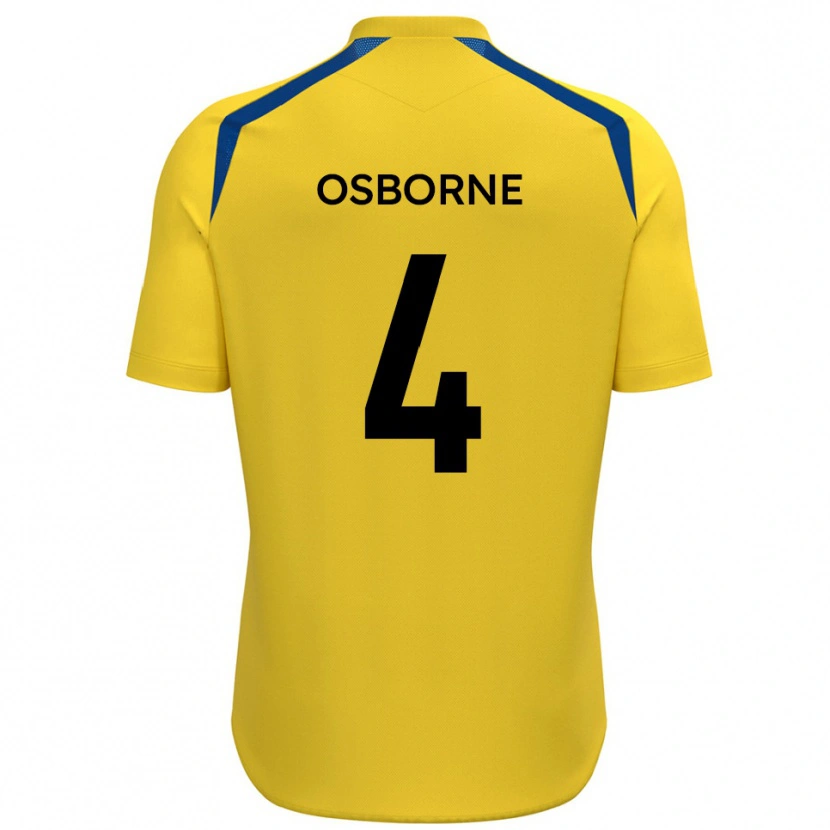 Danxen Kinderen Jamey Osborne #4 Geel Blauw Thuisshirt Thuistenue 2025/26 T-Shirt België