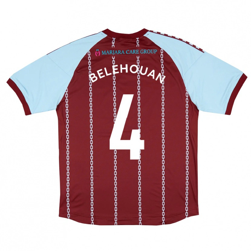 Danxen Kinderen Jean Belehouan #4 Hemelsblauw Roest Rood Thuisshirt Thuistenue 2025/26 T-Shirt België