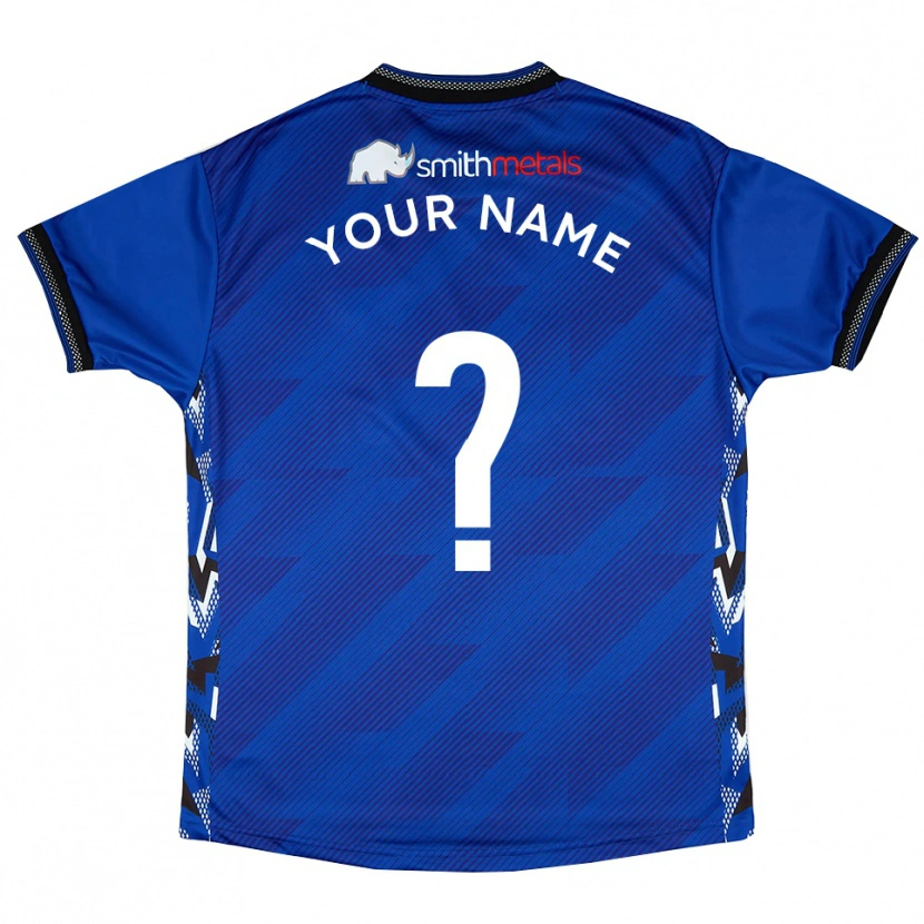 Danxen Kinderen Uw Naam #0 Blauw Wit Thuisshirt Thuistenue 2025/26 T-Shirt België