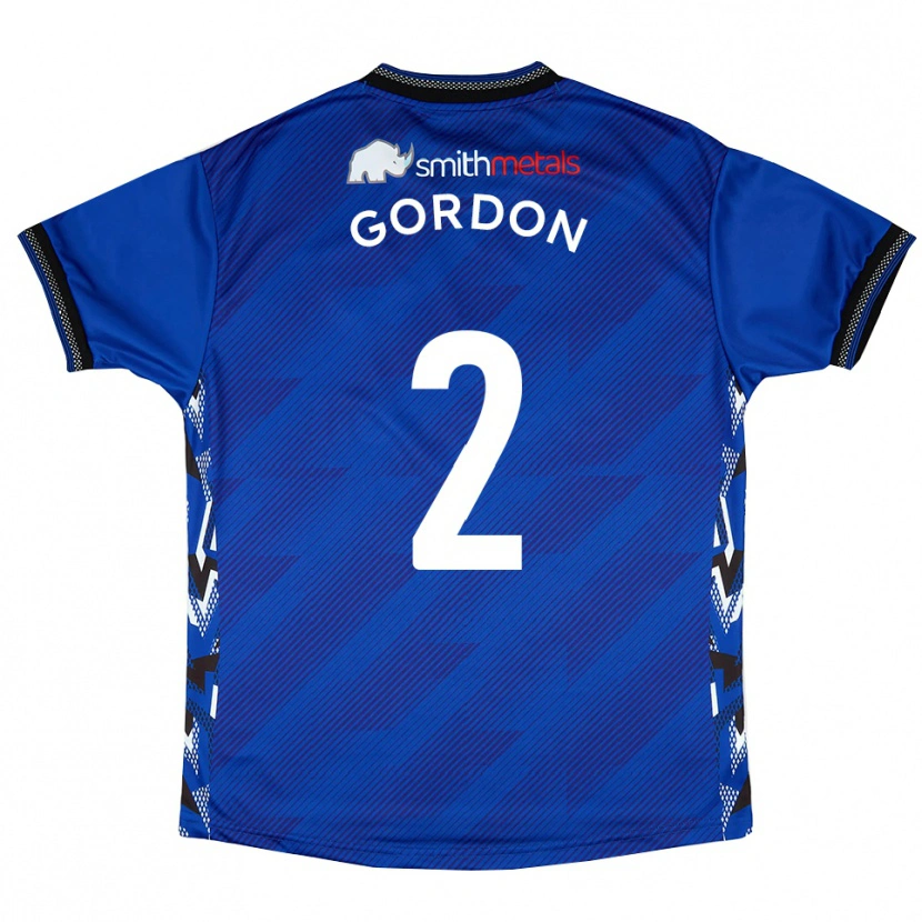 Danxen Kinderen Kyron Gordon #2 Blauw Wit Thuisshirt Thuistenue 2025/26 T-Shirt België
