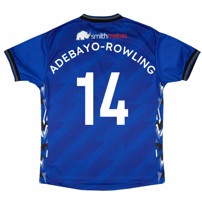 Danxen Kinderen Tobi Adebayo-Rowling #14 Blauw Wit Thuisshirt Thuistenue 2025/26 T-Shirt België