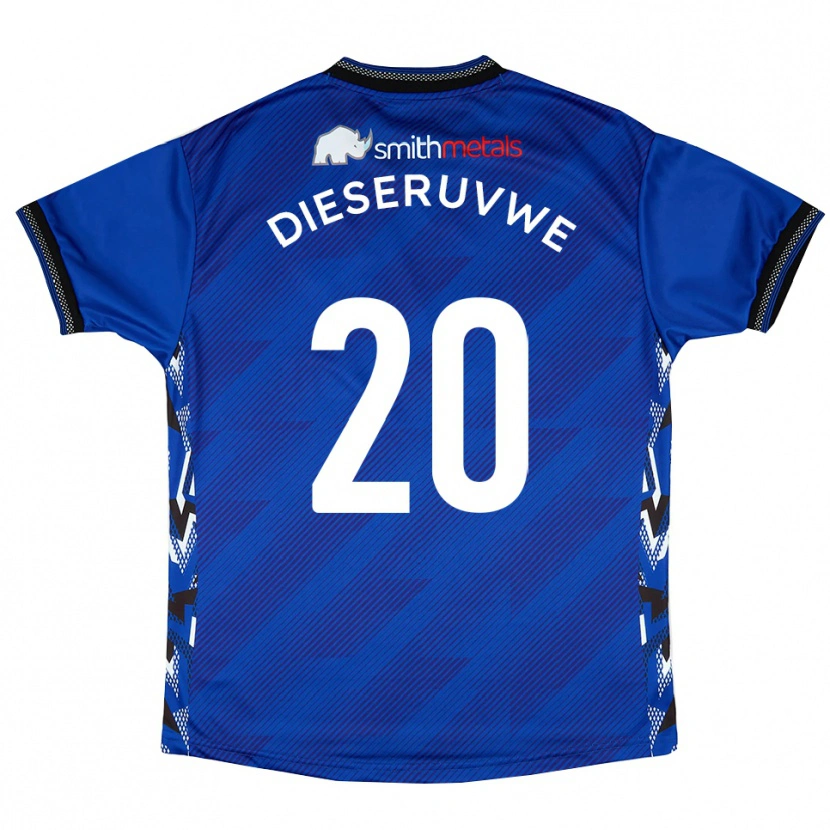 Danxen Kinderen Emmanuel Dieseruvwe #20 Blauw Wit Thuisshirt Thuistenue 2025/26 T-Shirt België