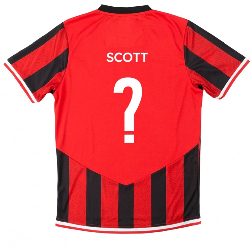 Danxen Kinderen Keisha Scott #0 Rood Zwart Thuisshirt Thuistenue 2025/26 T-Shirt België