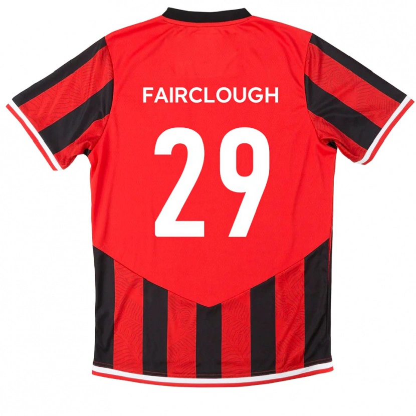 Danxen Kinderen Adam Fairclough #29 Rood Zwart Thuisshirt Thuistenue 2025/26 T-Shirt België