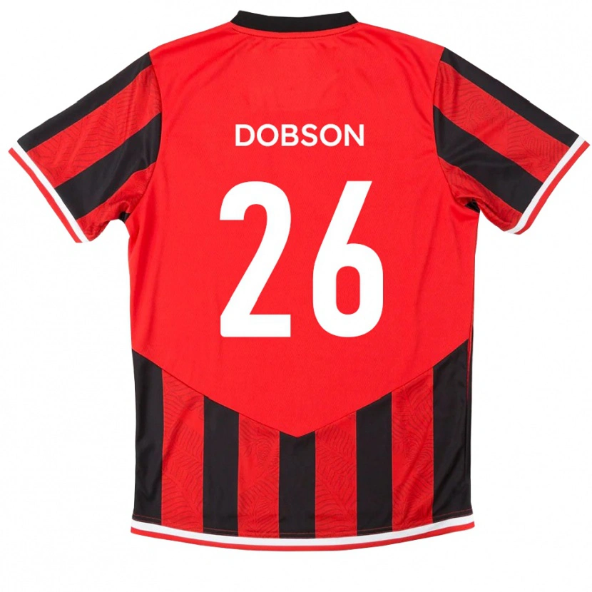 Danxen Kinderen Lennon Dobson #26 Rood Zwart Thuisshirt Thuistenue 2025/26 T-Shirt België
