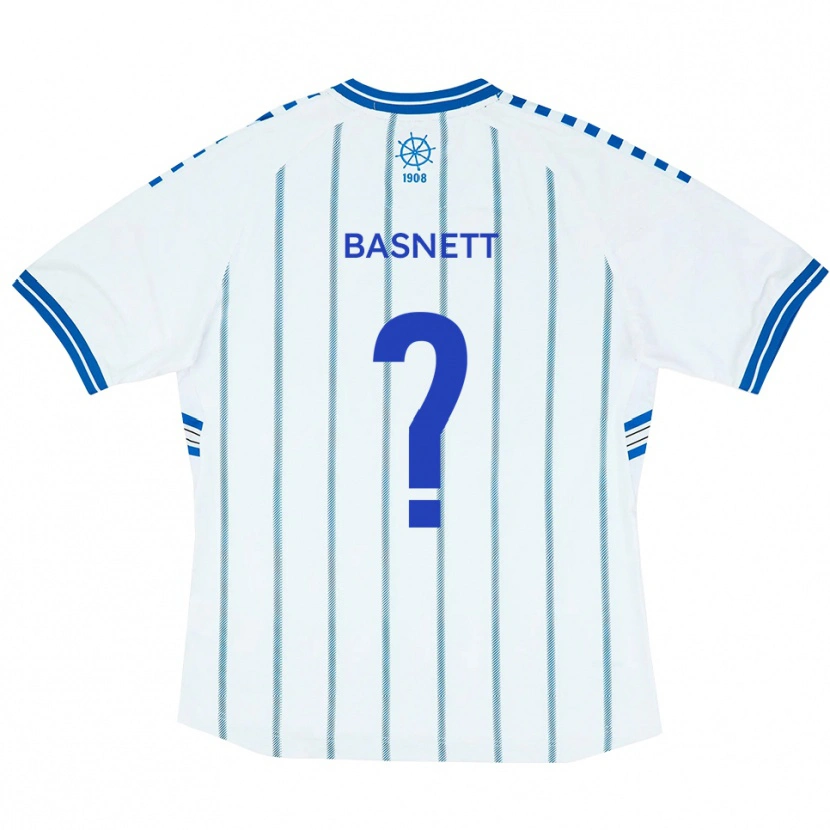 Danxen Kinderen Chelsea Basnett #0 Wit Blauw Thuisshirt Thuistenue 2025/26 T-Shirt België