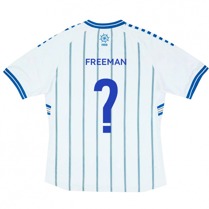 Danxen Kinderen Aby Freeman #0 Wit Blauw Thuisshirt Thuistenue 2025/26 T-Shirt België