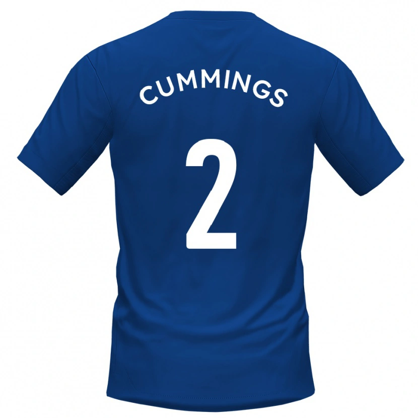 Danxen Kinderen Jo Cummings #2 Blauw Wit Thuisshirt Thuistenue 2025/26 T-Shirt België