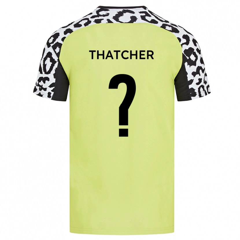 Danxen Kinderen Katie Thatcher #0 Fluorescerend Geel Thuisshirt Thuistenue 2025/26 T-Shirt België