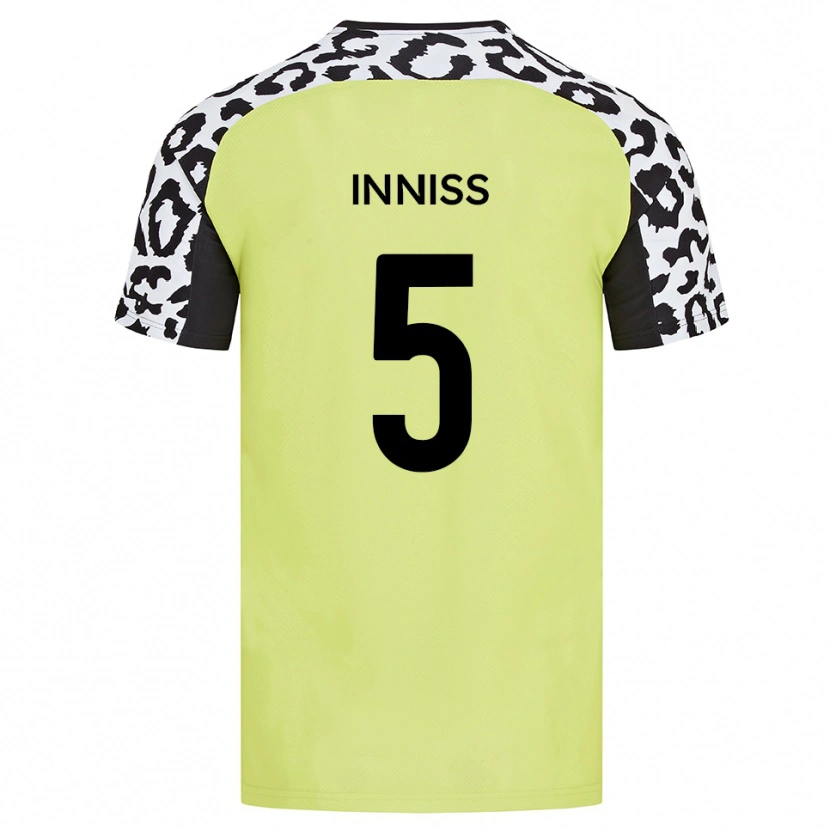 Danxen Kinderen Ryan Inniss #5 Fluorescerend Geel Thuisshirt Thuistenue 2025/26 T-Shirt België