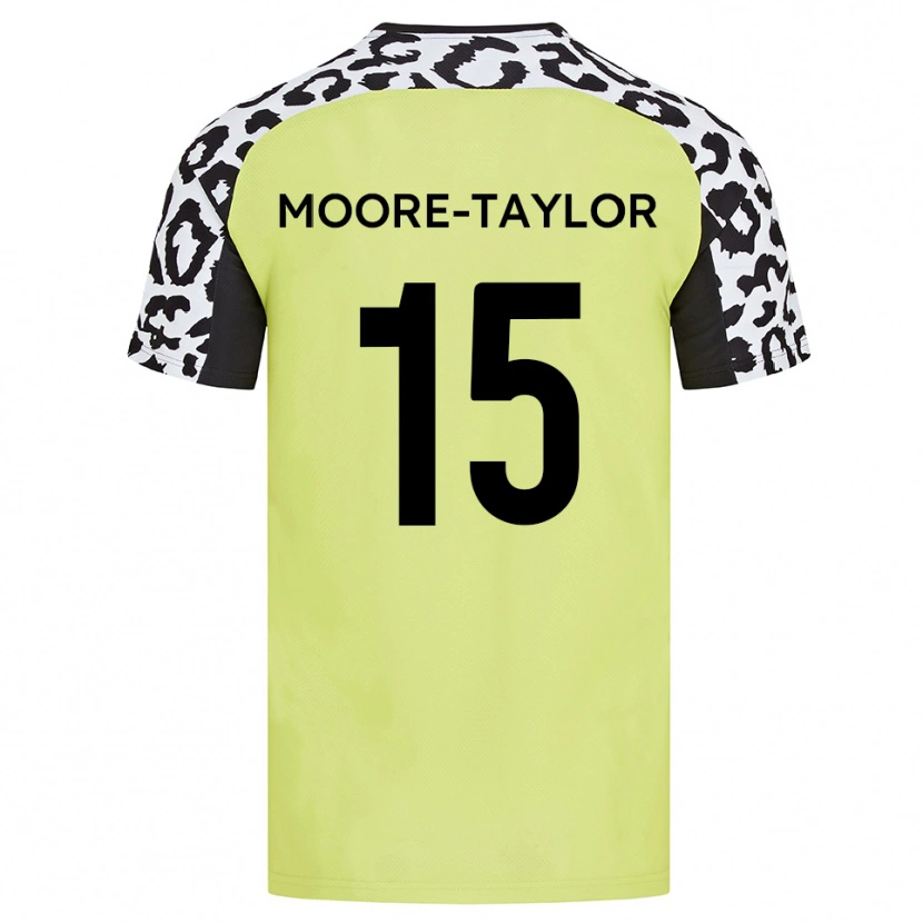 Danxen Kinderen Jordan Moore-Taylor #15 Fluorescerend Geel Thuisshirt Thuistenue 2025/26 T-Shirt België