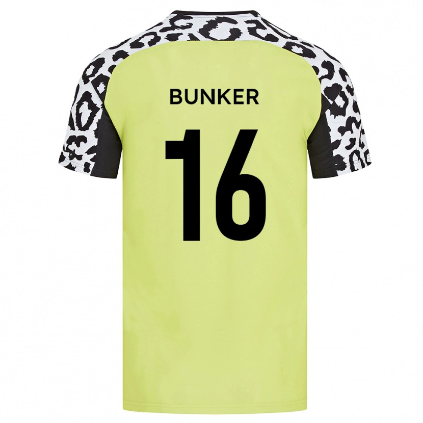 Danxen Kinderen Harvey Bunker #16 Fluorescerend Geel Thuisshirt Thuistenue 2025/26 T-Shirt België
