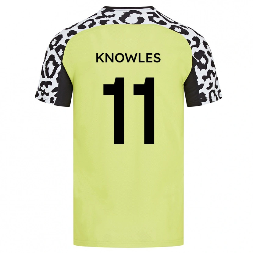 Danxen Kinderen Tom Knowles #11 Fluorescerend Geel Thuisshirt Thuistenue 2025/26 T-Shirt België