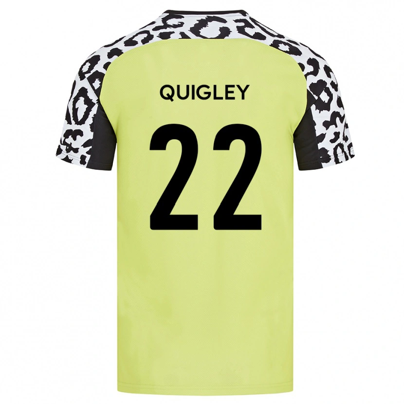 Danxen Kinderen Joe Quigley #22 Fluorescerend Geel Thuisshirt Thuistenue 2025/26 T-Shirt België