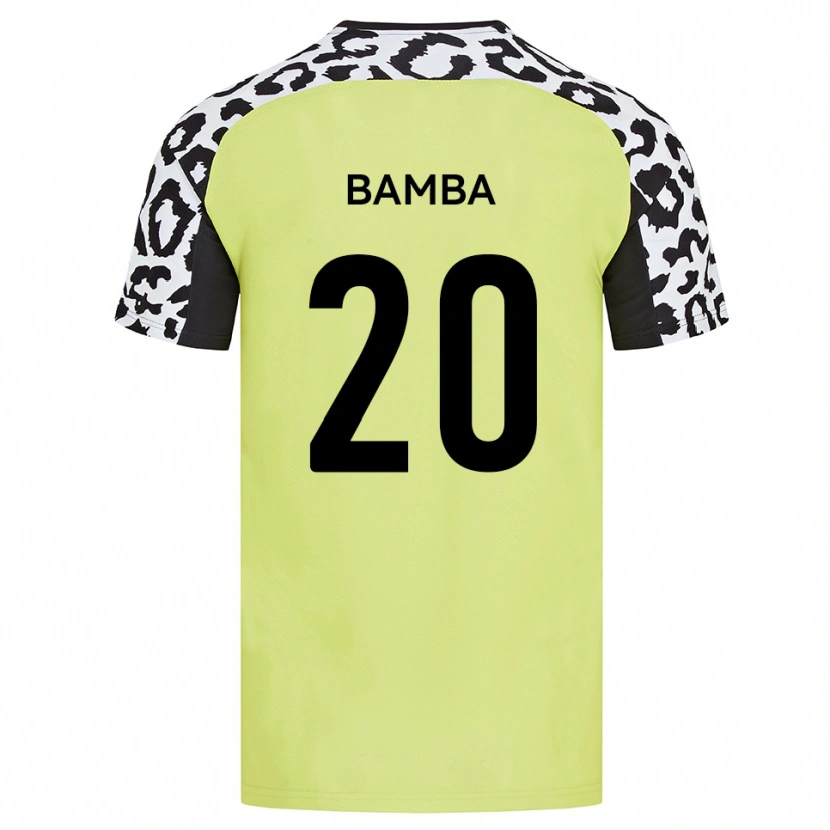 Danxen Kinderen Yahya Bamba #20 Fluorescerend Geel Thuisshirt Thuistenue 2025/26 T-Shirt België