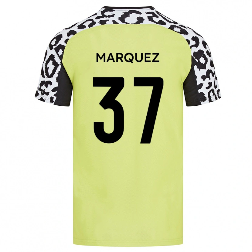 Danxen Kinderen Jose Marquez #37 Fluorescerend Geel Thuisshirt Thuistenue 2025/26 T-Shirt België