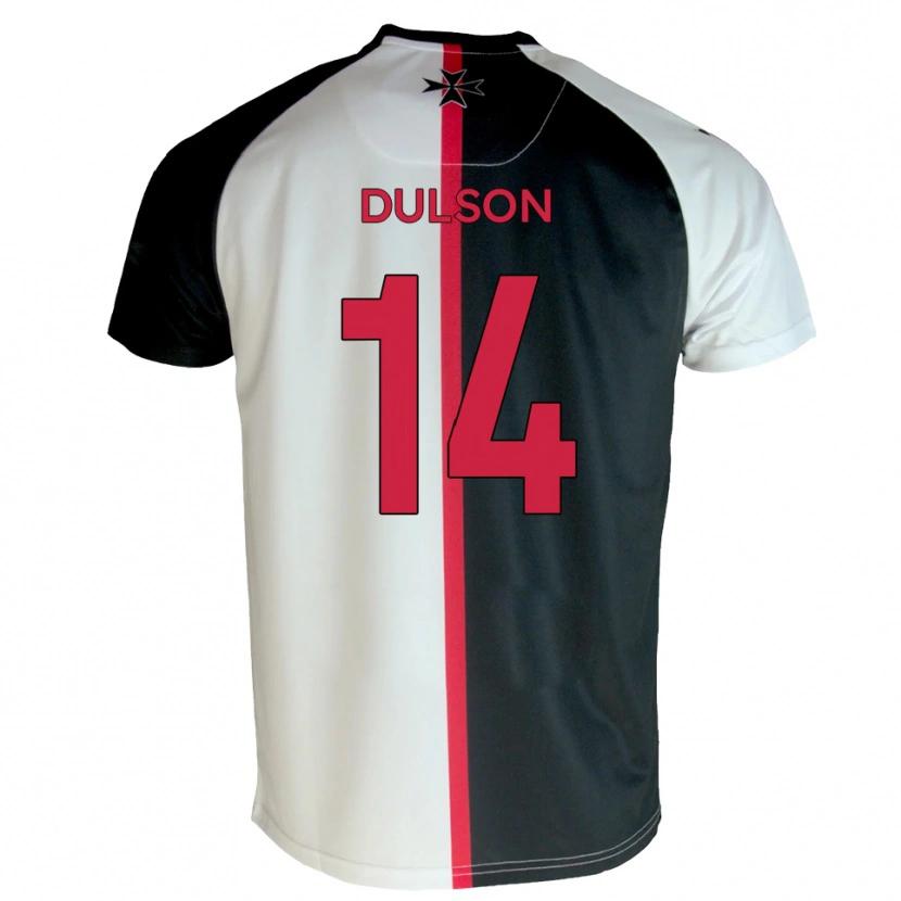 Danxen Kinderen Liam Dulson #14 Wit Zwart Thuisshirt Thuistenue 2025/26 T-Shirt België