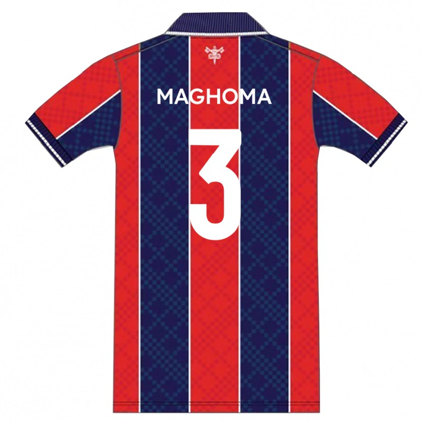 Danxen Kinderen Christian Maghoma #3 Rood Marine Thuisshirt Thuistenue 2025/26 T-Shirt België