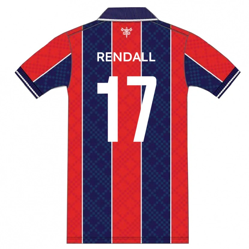 Danxen Kinderen Trent Rendall #17 Rood Marine Thuisshirt Thuistenue 2025/26 T-Shirt België