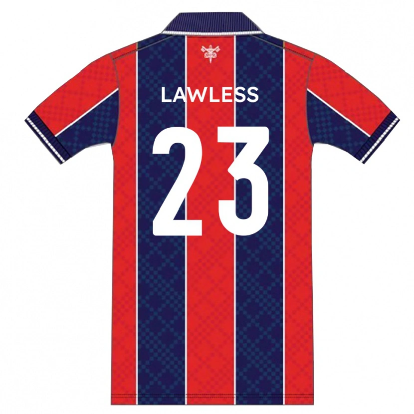 Danxen Kinderen Conor Lawless #23 Rood Marine Thuisshirt Thuistenue 2025/26 T-Shirt België