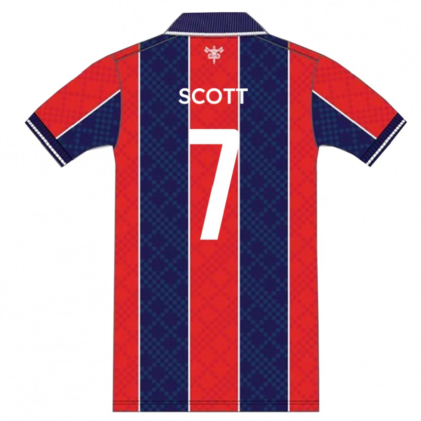 Danxen Kinderen Rashawn Scott #7 Rood Marine Thuisshirt Thuistenue 2025/26 T-Shirt België