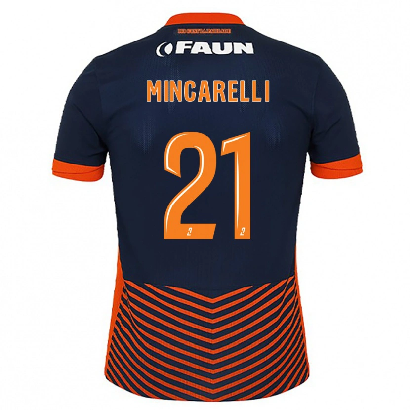 Danxen Kinderen Lucas Mincarelli #21 Middernachtblauw Oranje Thuisshirt Thuistenue 2025/26 T-Shirt België