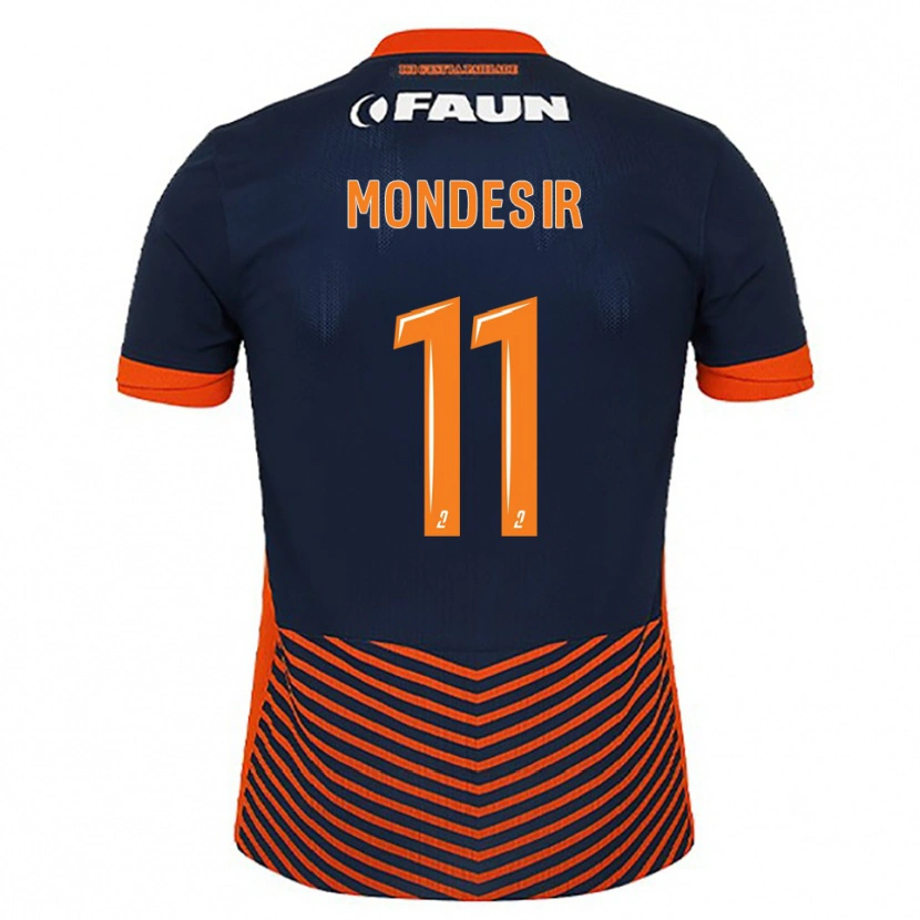 Danxen Kinderen Nérilia Mondésir #11 Middernachtblauw Oranje Thuisshirt Thuistenue 2025/26 T-Shirt België