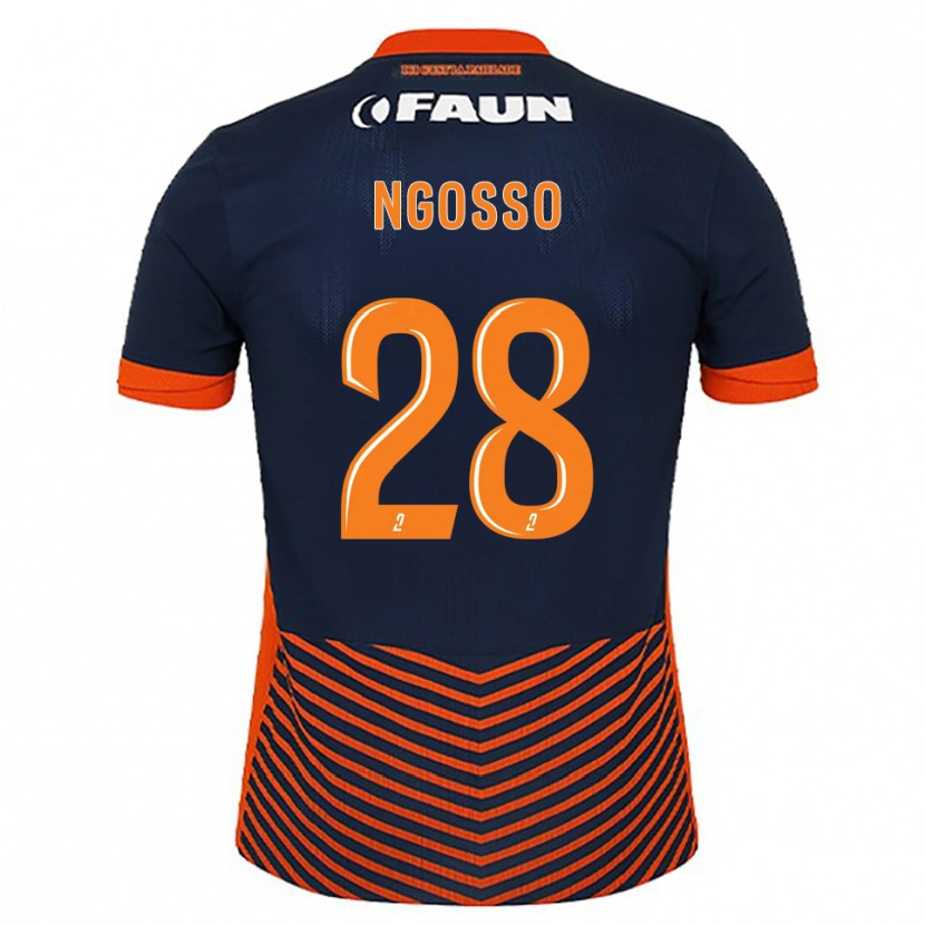 Danxen Kinderen Glenn Ngosso #28 Middernachtblauw Oranje Thuisshirt Thuistenue 2025/26 T-Shirt België