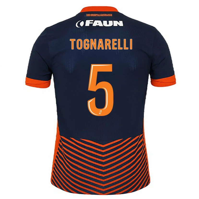 Danxen Kinderen Angelo Tognarelli #5 Middernachtblauw Oranje Thuisshirt Thuistenue 2025/26 T-Shirt België