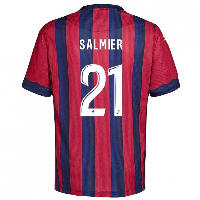 Danxen Kinderen Yoann Salmier #21 Bourgondisch Marine Thuisshirt Thuistenue 2025/26 T-Shirt België