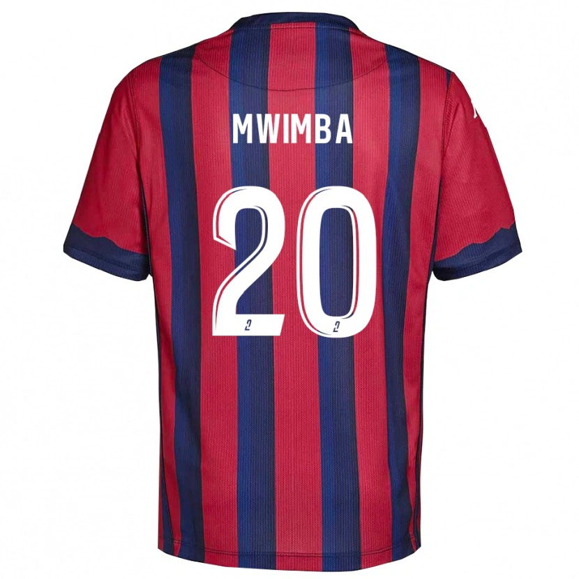 Danxen Kinderen Josué Mwimba Isala #20 Bourgondisch Marine Thuisshirt Thuistenue 2025/26 T-Shirt België