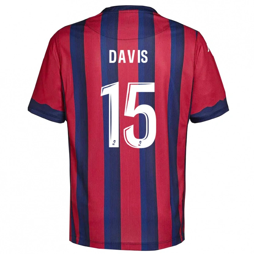 Danxen Kinderen Matthew Davis #15 Bourgondisch Marine Thuisshirt Thuistenue 2025/26 T-Shirt België