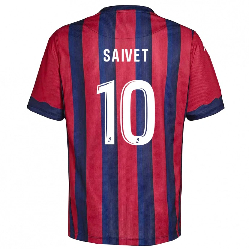 Danxen Kinderen Henri Saivet #10 Bourgondisch Marine Thuisshirt Thuistenue 2025/26 T-Shirt België