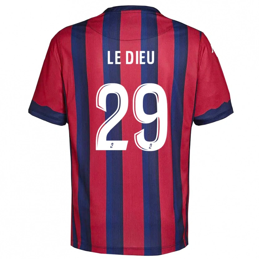 Danxen Kinderen Flavie Le Dieu #29 Bourgondisch Marine Thuisshirt Thuistenue 2025/26 T-Shirt België