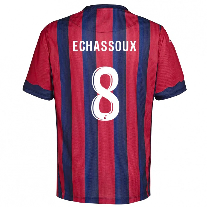 Danxen Kinderen Augustin Echassoux #8 Bourgondisch Marine Thuisshirt Thuistenue 2025/26 T-Shirt België