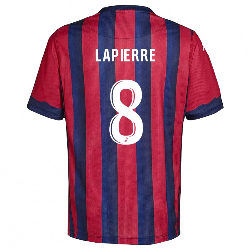 Danxen Kinderen Mélody Lapierre #8 Bourgondisch Marine Thuisshirt Thuistenue 2025/26 T-Shirt België