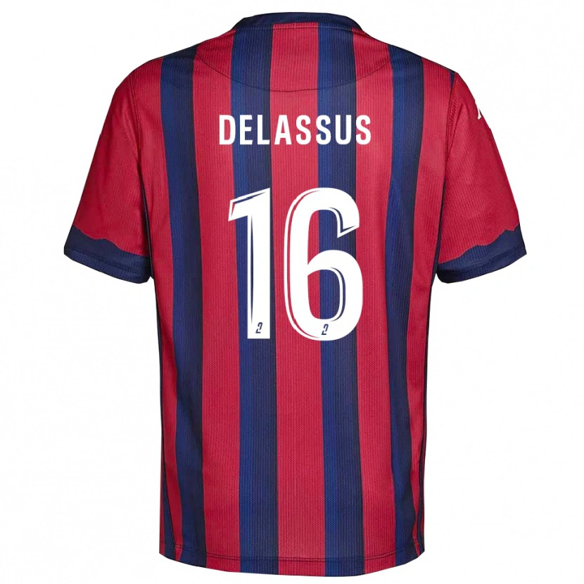 Danxen Kinderen Gabin Delassus #16 Bourgondisch Marine Thuisshirt Thuistenue 2025/26 T-Shirt België