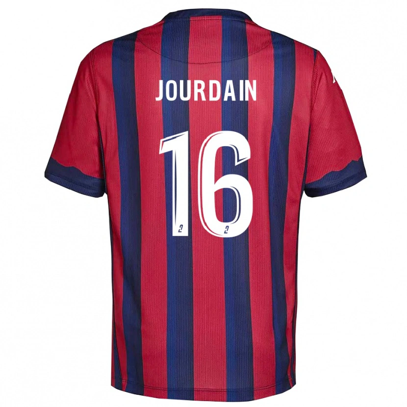 Danxen Kinderen Théo Jourdain #16 Bourgondisch Marine Thuisshirt Thuistenue 2025/26 T-Shirt België