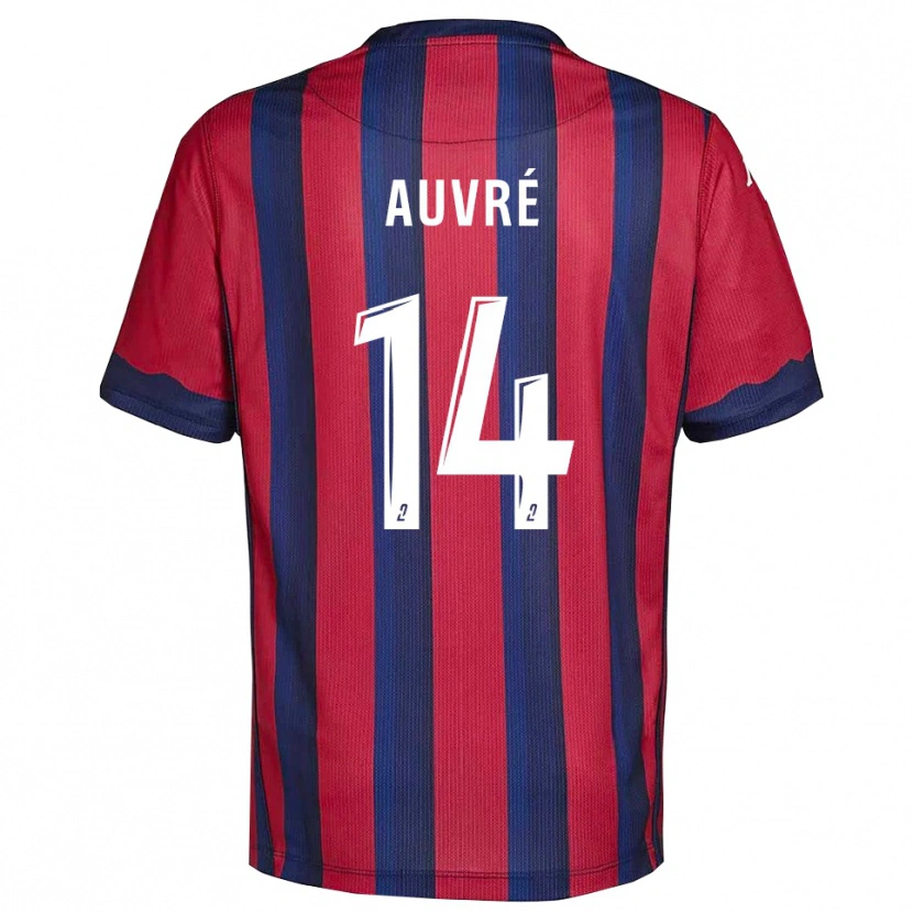 Danxen Kinderen Tom Auvré #14 Bourgondisch Marine Thuisshirt Thuistenue 2025/26 T-Shirt België