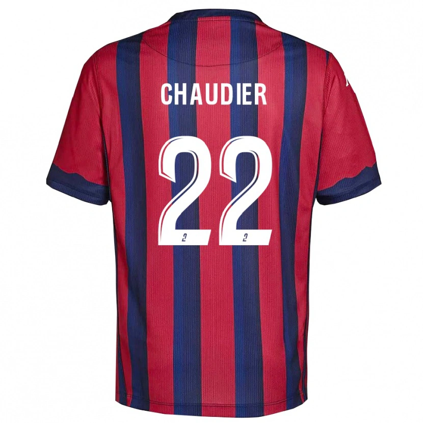Danxen Kinderen Ophélie Chaudier #22 Bourgondisch Marine Thuisshirt Thuistenue 2025/26 T-Shirt België
